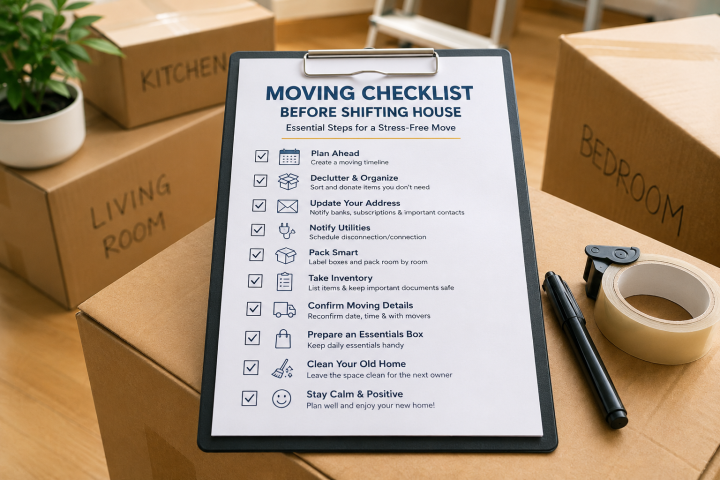 Moving Checklist Before Shifting House: Essential Steps for a Stress-Free Move